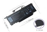 NF2MW Laptop Battery for Dell Latitude 7400 2-in-1 Latitude 9410 2-in-1 Series Notebook NF2MW P110G P110G001 7146W 85XM8 085XM8 08W3YY 0C76H7 C76H7 2K0CK GJD1V 0G8F6M 7.6V 52Wh 6500mAh 4-Cells Laptop Batteries JS Bazar