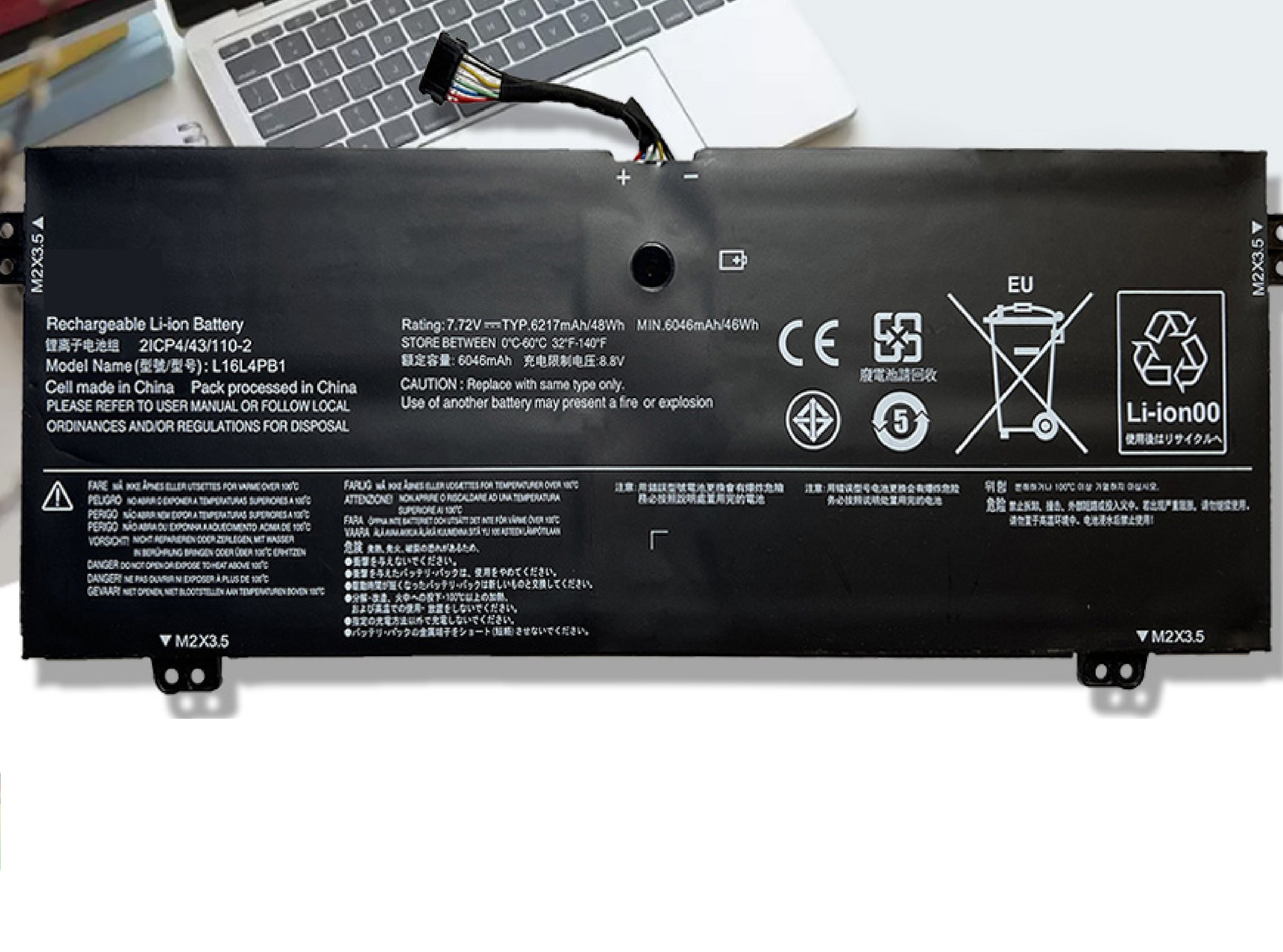 L16L4PB1 L16C4PB1 Laptop Battery Compatible with Lenovo Yoga 720-13IKB 730-13IKB 730-13IWL Series Notebook L16M4PB1 2ICP4/43/110-2 5B10M52738 5B10M52739 5B10M52740 5B10Q38237 7.72V 48Wh Laptop Batteries JS Bazar