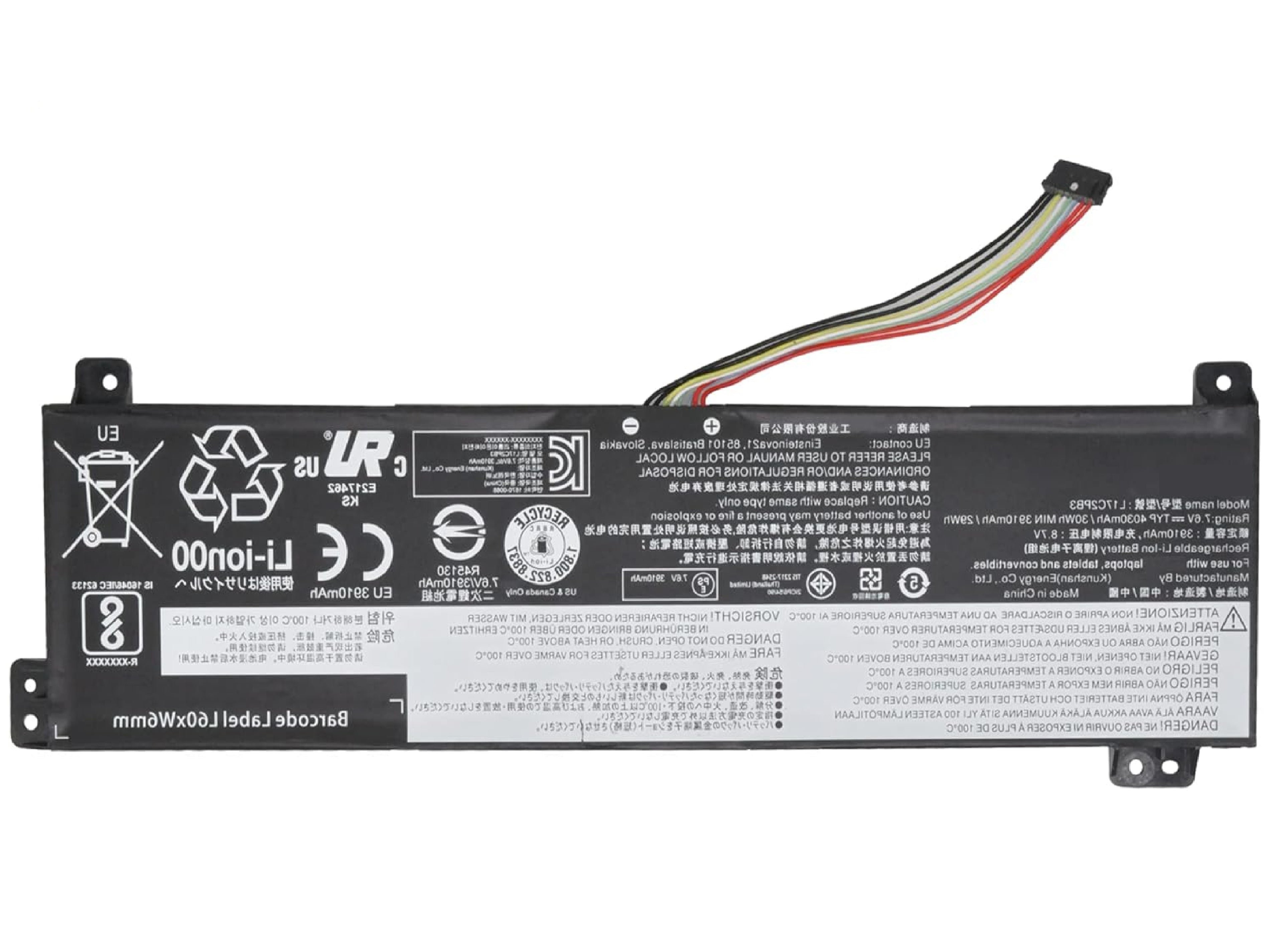 L17C2PB3 L17L2PB3 L17M2PB3 Laptop Battery for Lenovo V130-15IGM V130-15IKB V330-15IKB V330-15ISK V530-14IKB V530-15IKB Series L17C2PB4 L17L2PB4 L17M2PB4 5B10P54005 5B10P54004 5B10P53998 7.6V 30Wh Laptop Batteries JS Bazar