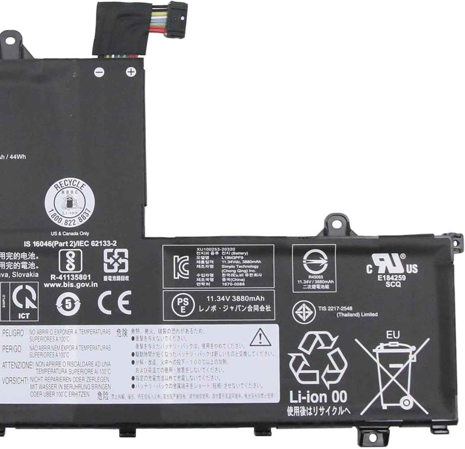 L19M3PF9 Replacement for Lenovo ThinkBook 14-IML 14-IIL 15-IML 15-IIL Series SB10X55573 5B10X55569 L19C3PF9 L19L3PF8 L19D3PF1 L19M3PF1 L19L3PF1 L19C3PF1 L19D3PF2 L19M3PF2 L19L3PF1 11.34V 45Wh Laptop Batteries JS Bazar