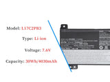 L17C2PB3 L17L2PB3 L17M2PB3 Laptop Battery for Lenovo V130-15IGM V130-15IKB V330-15IKB V330-15ISK V530-14IKB V530-15IKB Series L17C2PB4 L17L2PB4 L17M2PB4 5B10P54005 5B10P54004 5B10P53998 7.6V 30Wh Laptop Batteries JS Bazar