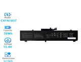 C41N1837 Asus Laptop Battery Compatible with Asus ROG Zephyrus GA502DU GA502GU GU502DU GU502GU GU502GV GU532GU GU532GV GX502GV GX502GW GX532GV GX532GW Series 0B200-03380100 15.4V 76Wh 4940mAh 4-Cell Laptop Batteries JS Bazar