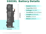 SS03XL 933321-855 Battery for HP EliteBook 840 G5,EliteBook 730 735 740 745 830 846 G5, EliteBook 735 745 830 840 G6 ZBook 14U G5 G6 HSN-I13C-4 HSN-112C HSTNN-LB8G 932823-421 932823-1C1 SS03050XL Laptop Batteries JS Bazar