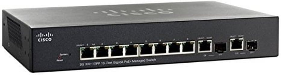 SG300-10SFP - Cisco Small Business 300 Series Managed Switches, 8 10/100/1000 ports (SFP), 2 Combo mini-GBIC ports