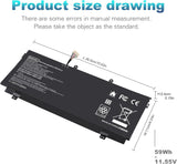 SH03XL Laptop Battery for HP Spectre X360 13-W023DX 13-AC001NA 13-AC013DX 13-AC033DX 13-AC037TU 13-AC052NA 13-W013DX Laptop Batteries JS Bazar
