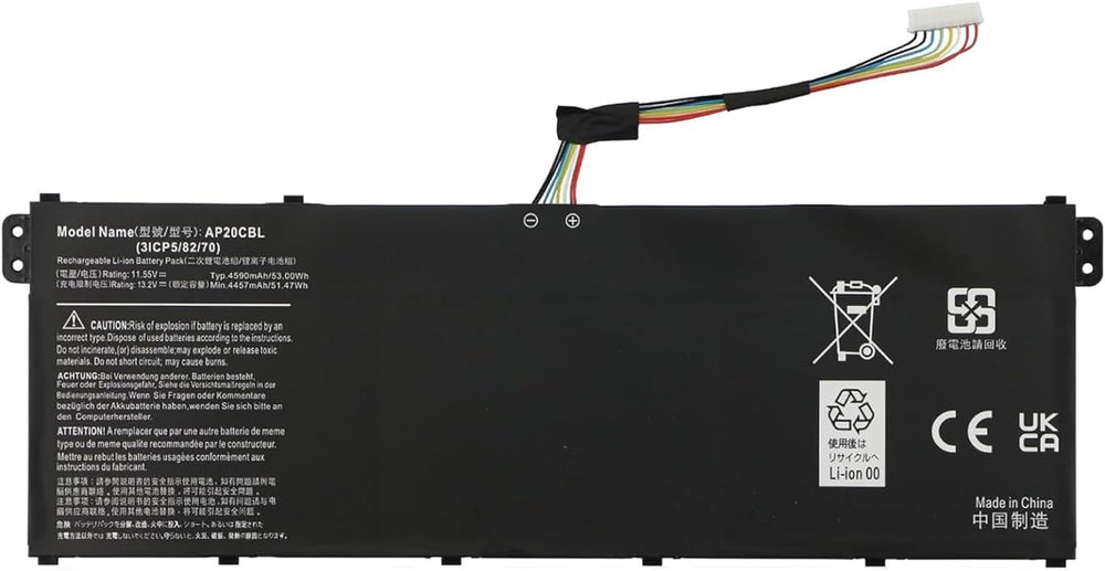 AP20CBL 11.55V 53Wh 4590mAh 3Cell AP20CBL Laptop Battery Compatible for Acer Swift 3 SF314-43 series: SF314-43-R0JM SF314-43-R0NU Laptop Batteries JS Bazar