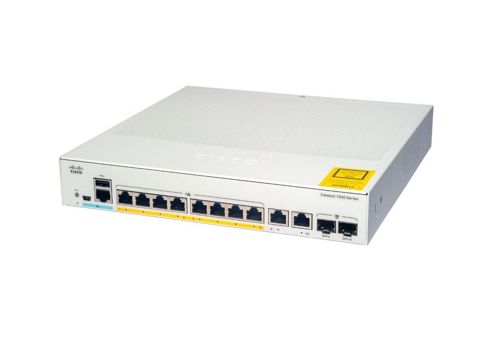 Cisco Catalyst C1000-8P-2G-L network switch Managed L2 Gigabit Ethernet Power over Ethernet (PoE) Grey