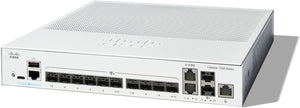 Cisco Catalyst 1300-12XS Managed Switch, 10 Port 10G SFP+, 2x10GE SFP+ Combo, (C1300-12XS)