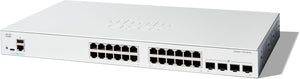 Cisco Catalyst 1300-24XT - Switch - L3 - smart - 24 x 10 Gigabit Ethernet + 4 x combo 10 Gigabit SFP+/RJ-45 - rack-mountable