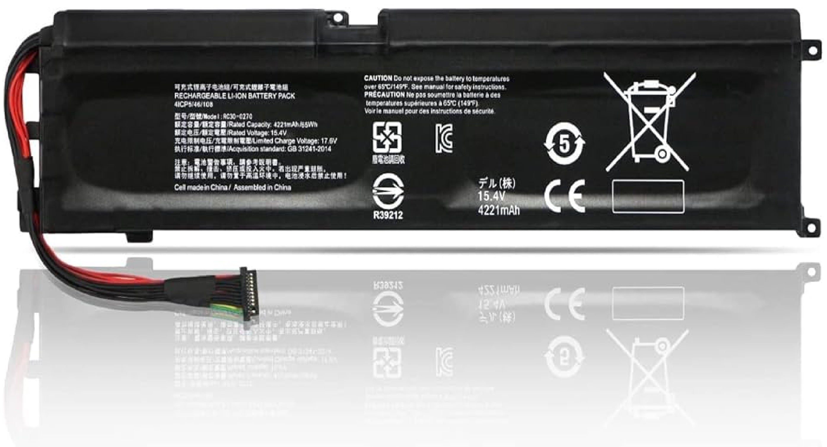 Original RC30-0270 RZ09-0270 Razer Blade Laptop Battery for Razer Blade 15 Base 2018 Series 15.4V 4221MAH-65WH Laptop Batteries JS Bazar