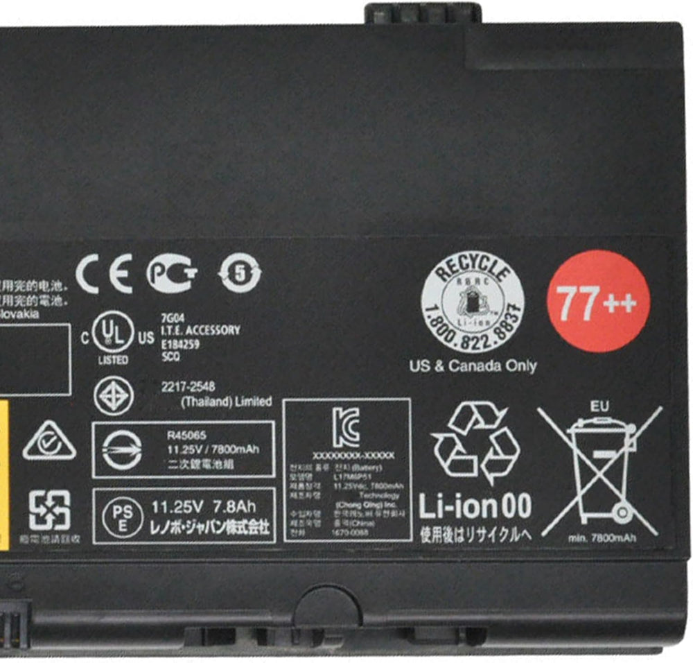 01AV477 00NY493 77+ 77++ Laptop Battery for Lenovo Thinkpad P50 P51 P52 00NY490 00NY491 00NY492 01AV495 01AV496 Laptop Batteries JS Bazar