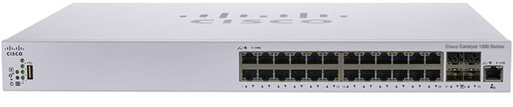 Cisco Catalyst 1300-24XTS - Switch - L3 - smart - 24 x Gigabit Ethernet + 4 x 10 Gigabit SFP+ - rack-mountable - PoE+ (195 W)