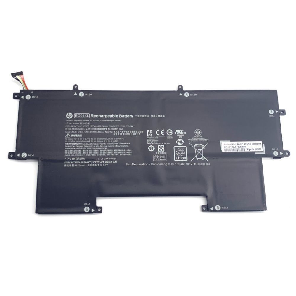 HP EliteBook Folio G1 EO04XL HSTNN-IB71 828226-005 100% Original Laptop Battery Laptop Batteries JS Bazar