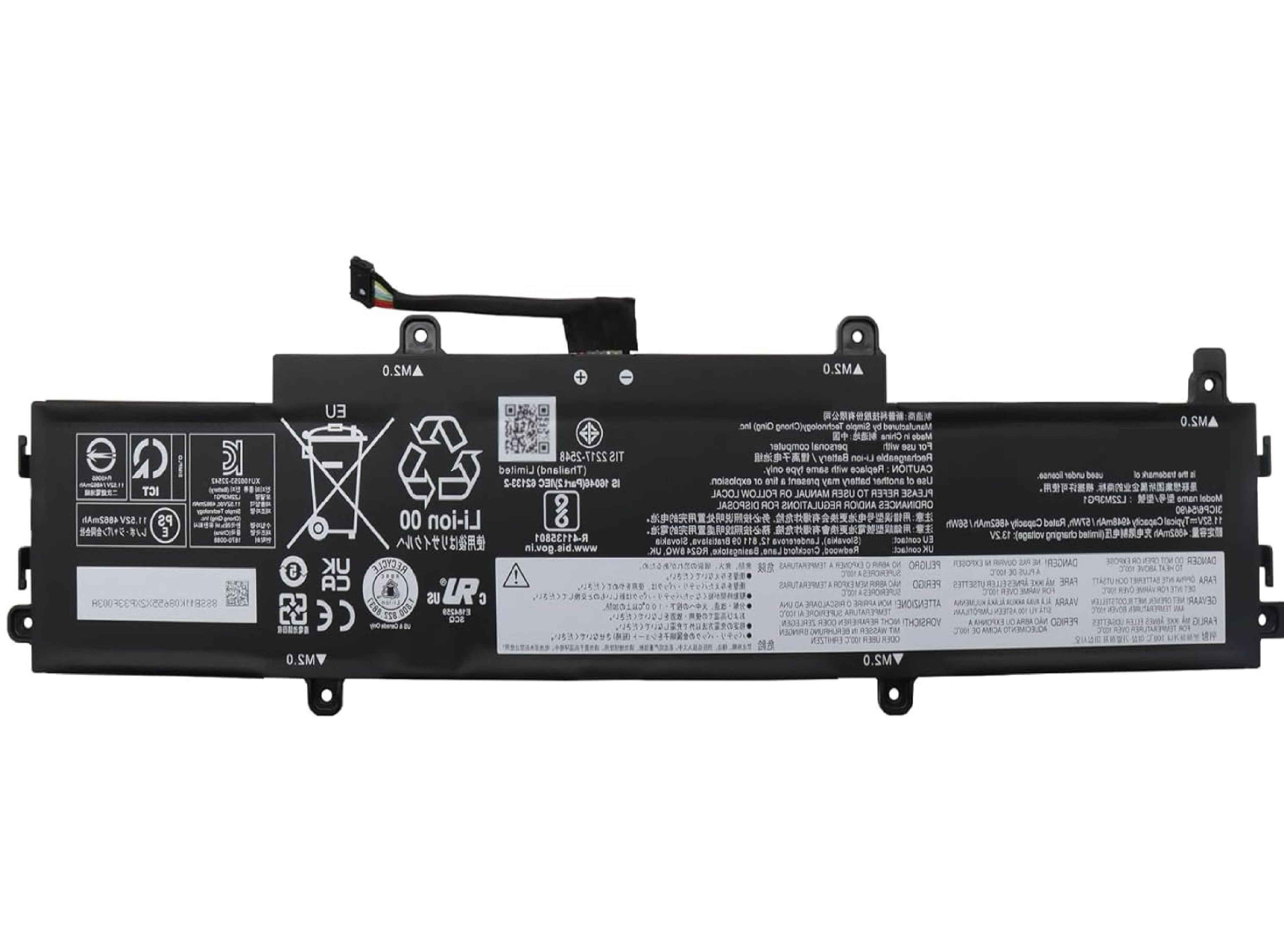 L22M3PG1 Laptop Battery 57Wh Compatible with Lenovo IP Slim 3 Chrome 14IAN8 / 14e Chromebook Gen3 Series L22D3PG1 Laptop Batteries JS Bazar