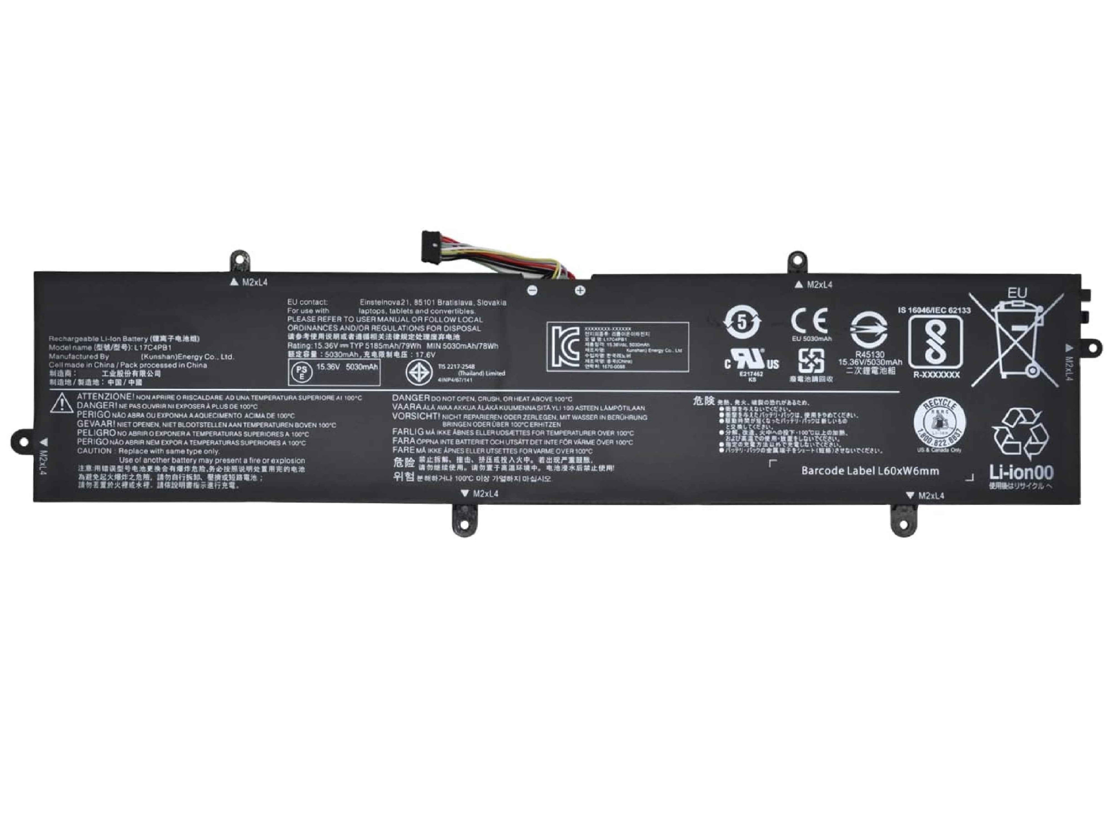 L17C4PB1 L17M4PB1 Laptop Battery for Lenovo IdeaPad 720S-15 720S-15IKB 720S-151KB 720S Touch-15IKB V730-15 V730-15-IFI V730-15-ISE 720S-15IKB 81AC Series 5B10P35082 5B10P35083 5B10P35084 15.36V 79Wh Laptop Batteries JS Bazar