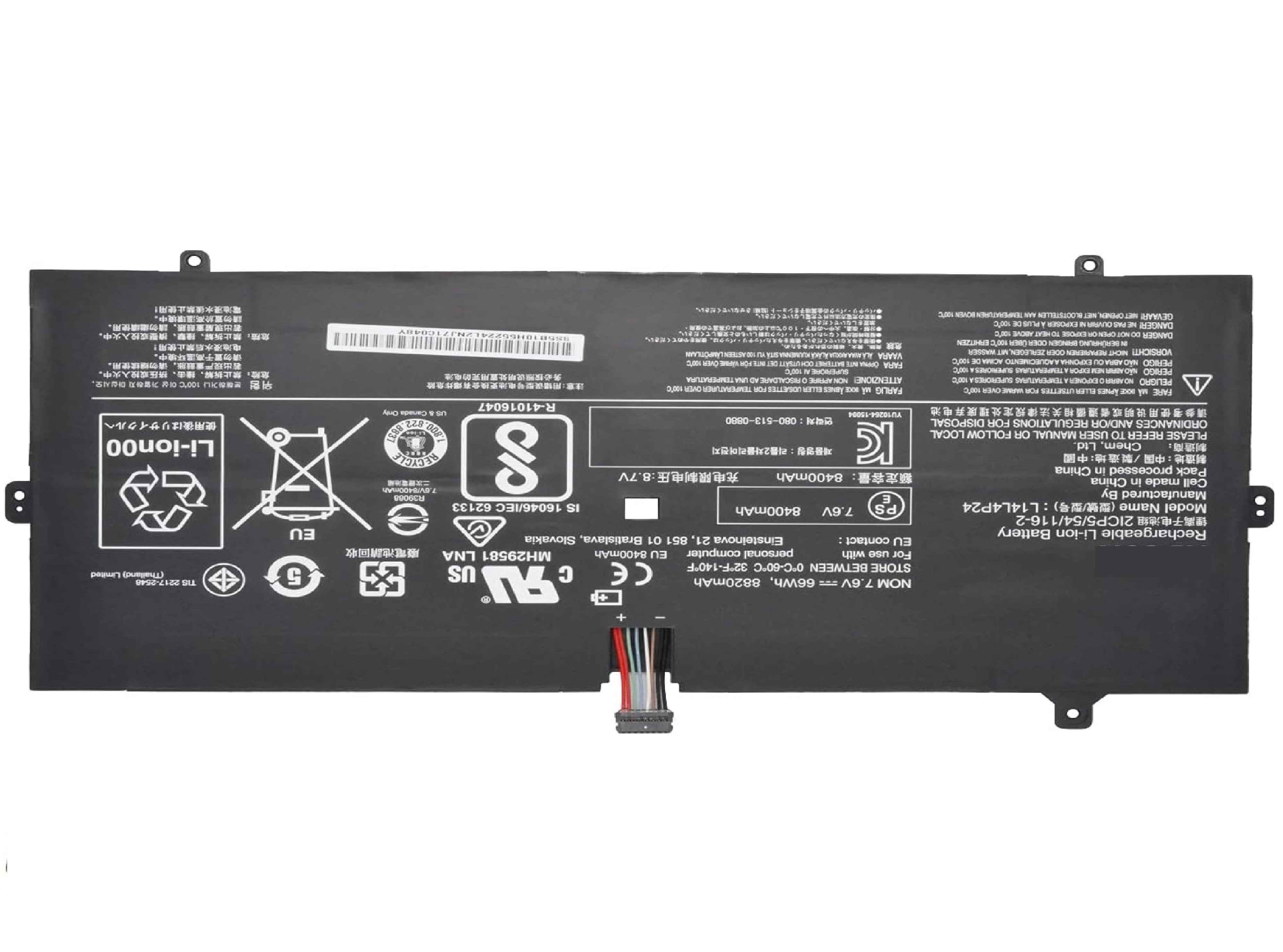 L14L4P24 L14M4P24 Laptop Battery for Lenovo Yoga 900 900-13ISK 900-131SK 900-13ISK2 900-IFI 900-ISE Yoga 3 Pro 4Pro 4 Pro 900 900-13ISK 80MK 80SD 900-13ISK2 80UE Series 5B10H43261 5B10H55224 7.5V 66Wh Laptop Batteries JS Bazar