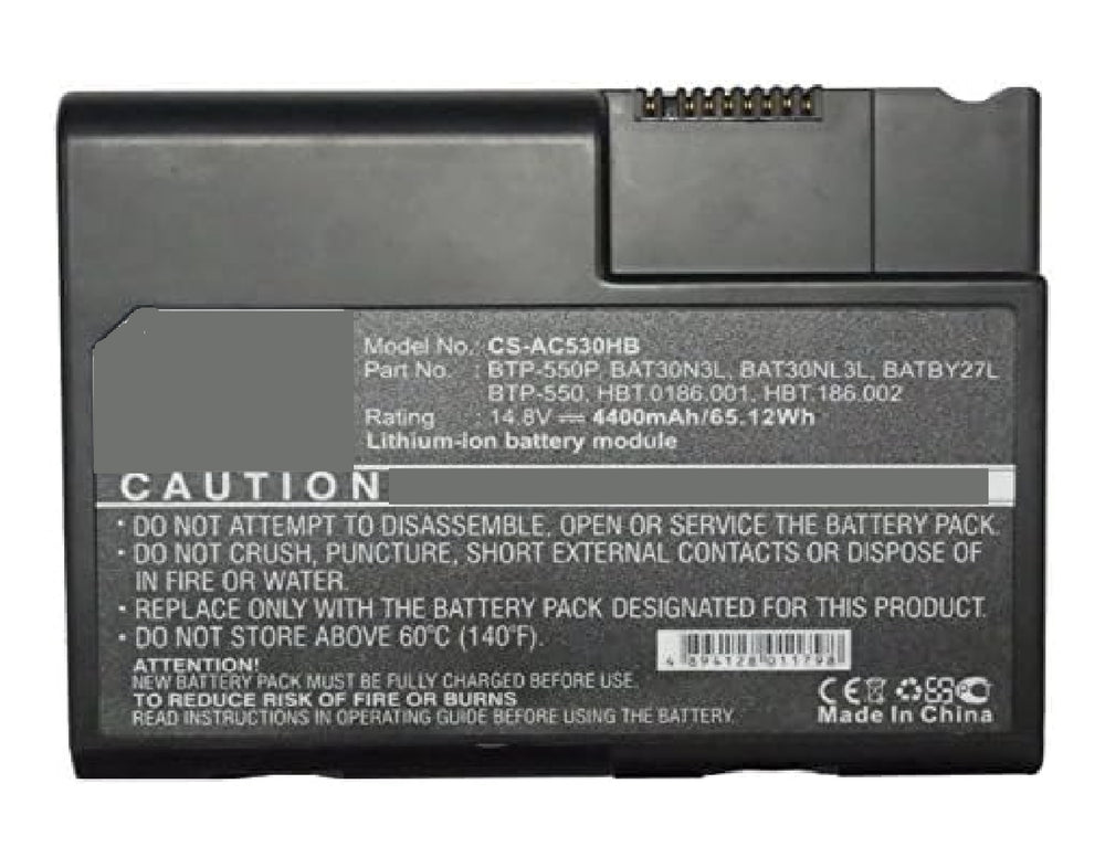 4400mAh/14.8V Battery Compatible with Acer fit P/N: BAT30N3L, BAT30NL3L, BATBY27L, BT.A0101.001, BT.T3404.001, BTP-550, CGR-B1840AE, HBT.0186.001, HBT.186.002, N30N3 Laptop Batteries JS Bazar
