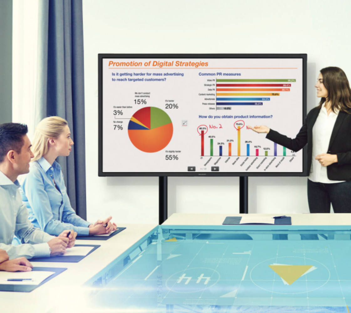 SHARP VC652HNS 65" Interactive Touch LED Display, UltraHD 4K Resolution, 8ms RespTime, WiDi & Miracast Support Projectors JS Bazar