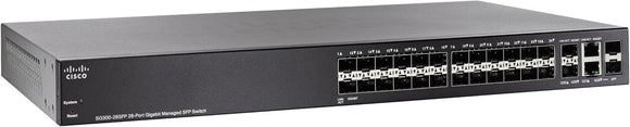 SG300-28SFP - Cisco Small Business 300 Series Managed Switches, 26 10/100/1000 ports (SFP), 2 combo mini-GBIC ports Networking Switches JS Bazar