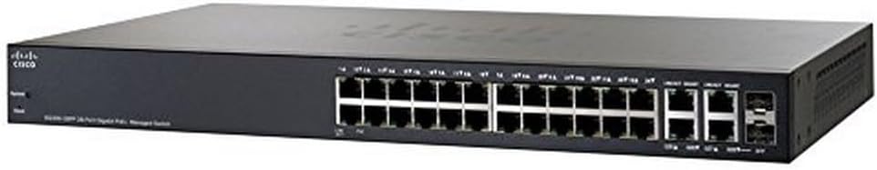 SG300-28PP-K9-UK - Cisco 300 Series Managed Switches, 26 10/100/1000 ports (24 PoE+ ports with 180W power budget), 2 combo mini-GBIC ports, UK