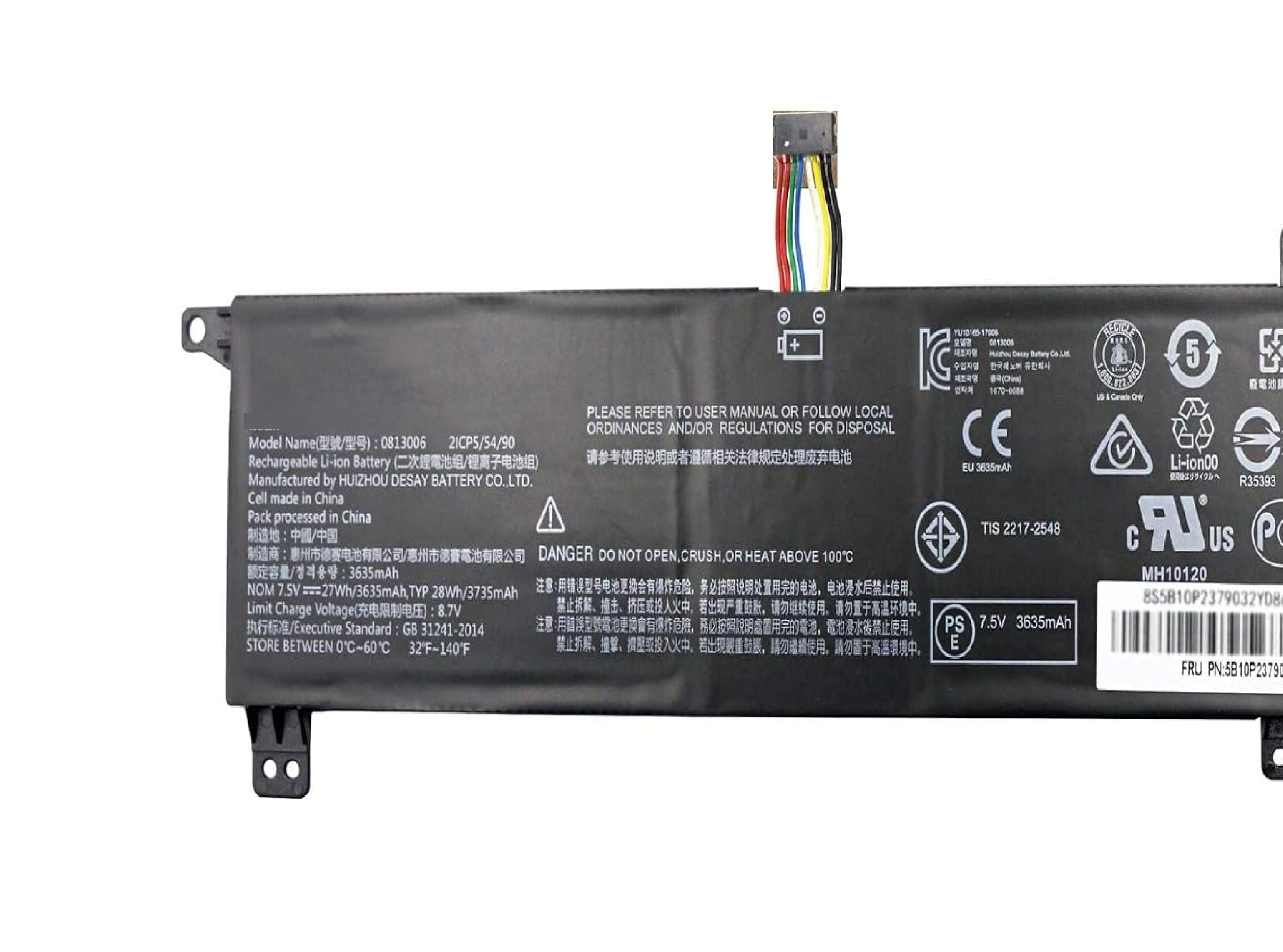 0813006 Laptop Battery Replacement for Lenovo Ideapad S130-11IGM 120S-11IAP Winbook Series Notebook 5B10P23790 5B10P23779 0813007 7.5V 28Wh 3735mAh Laptop Batteries JS Bazar