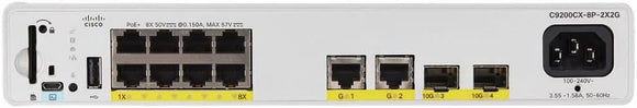 Cisco C9200CX-8P-2X2G-A Catalyst 9200CX 8-Port 1G PoE+ Network Advantage Switch Networking Switches JS Bazar
