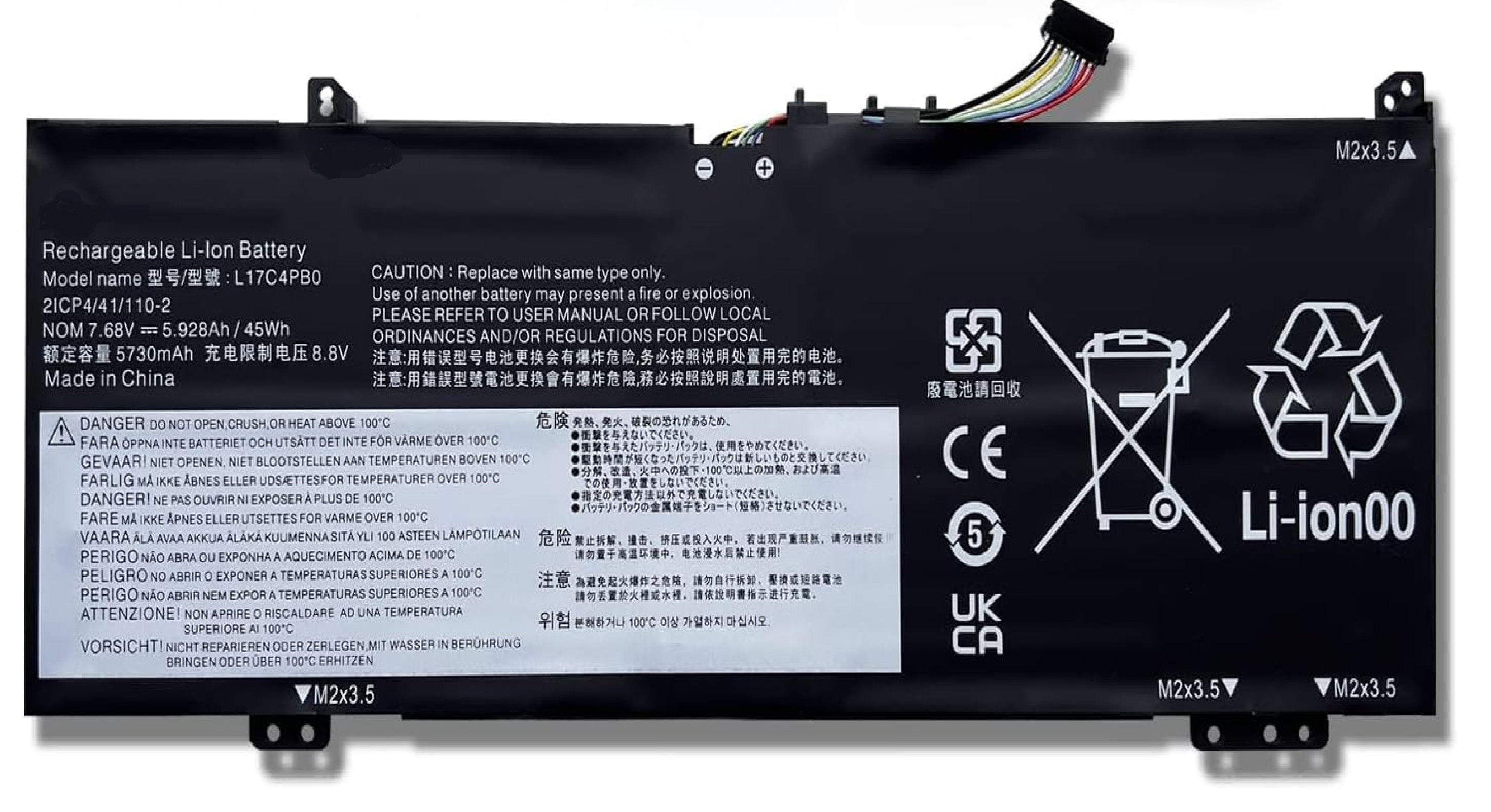 Original L17C4PB0 Laptop Battery Compatible with Lenovo Flex 6-14ARR 6-14IKB IdeaPad 530S-14ARR 530S-14IKB 530S-15IKB Series Notebook 5B10Q16067 L17M4PB0 5B10Q16066 L17M4PB2 5B10Q22883 L17C4PB2 Laptop Batteries JS Bazar