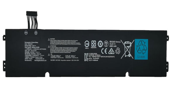 Original RC30-0351 Laptop Battery 60.8Wh Compatible with Razer Blade 15 Base 2020 / Blade 15 Base 2021 / RZ09-0351 RZ09-03519E11 RZ09-03519E11-R3U1 Series RZ09-0351 4ICP7/63/69 Laptop Batteries JS Bazar
