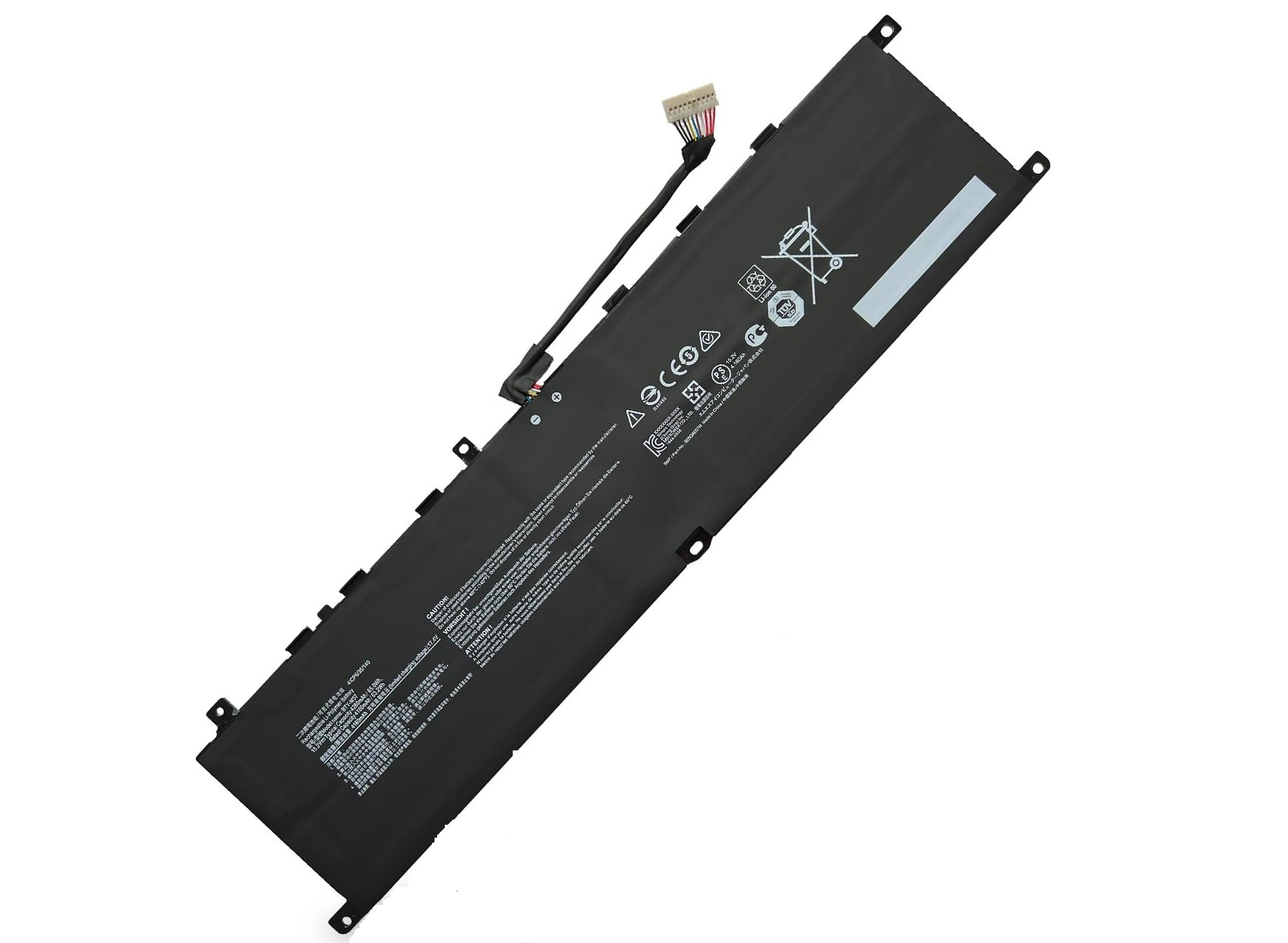 BTY-M57 4ICP6/35/140 Battery Compatible for MSI GP66 GP76 Leopard 10UE 10UG 10UH 11UE 11UG 11UH MSI Vector GP66 GP76 12UE 12UG 12UGS 12UH Series(15.2V 65Wh 4280mAh) Laptop Battery JS Bazar