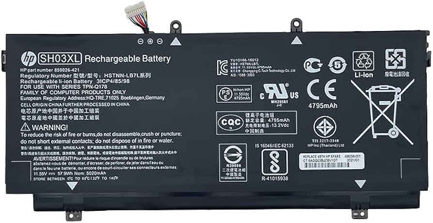 SH03XL Laptop Battery for HP Spectre X360 13-W023DX 13-AC001NA 13-AC013DX 13-AC033DX 13-AC037TU 13-AC052NA 13-W013DX Laptop Batteries JS Bazar