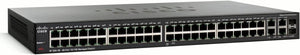 SF300-48P - Cisco Small Business 300 Series Managed Switches, 48 10/100 PoE+ ports with 375W power budget, 2 10/100/1000 ports - 2 combo mini-GBIC ports