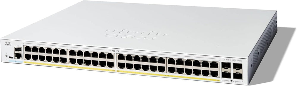 Cisco Catalyst 1300-48P-4X Managed Switch, 48 Port GE, PoE, 4x10GE SFP+  (C1300-48P-4X)