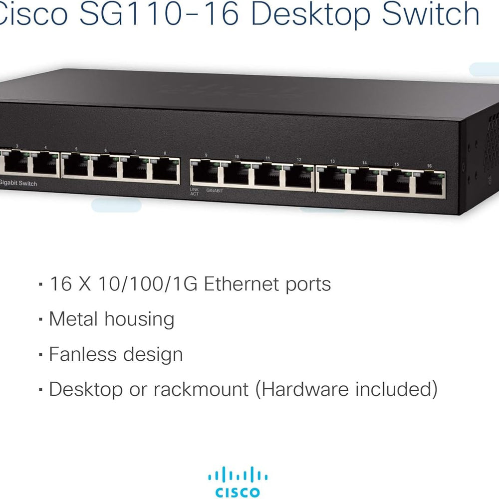 SG110-16 - Cisco Small Business 110 Series Unmanaged Switches-isco SG110-16 16-Port Gigabit Switch