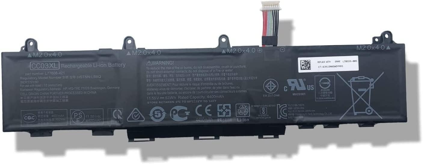 CC03XL HSTNN-DB9Q L77608-2C1 HSTNN-IB9F L77608-1C1 Laptop Battery Replacement for HP ZBook Firefly 14 G7 G8 Series(11.55V 53Wh) Laptop Batteries JS Bazar