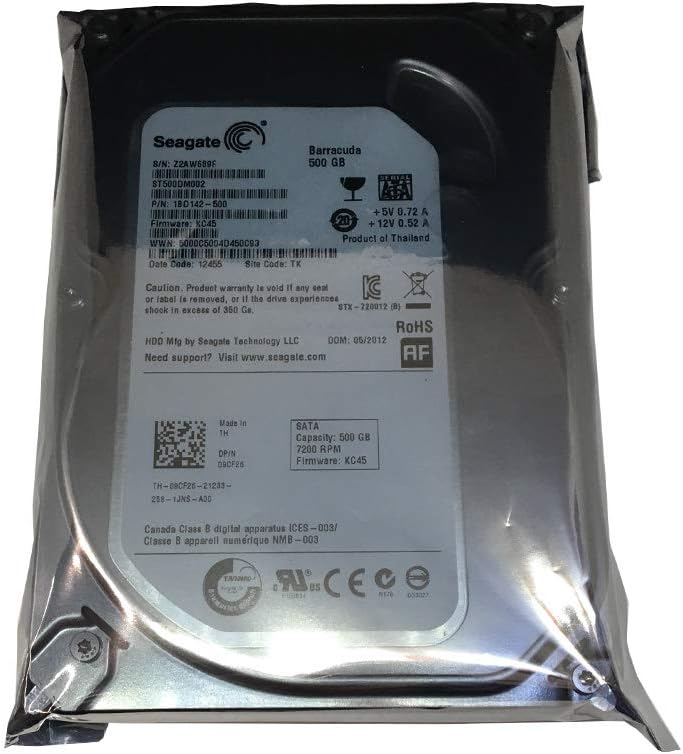 Seagate Barracuda ESA-3502 Internal Hard Drive 3.5 Inches - 500 GB (ST500DM002) + Silicone HDD 3.5 Inch Hard Drives JS Bazar