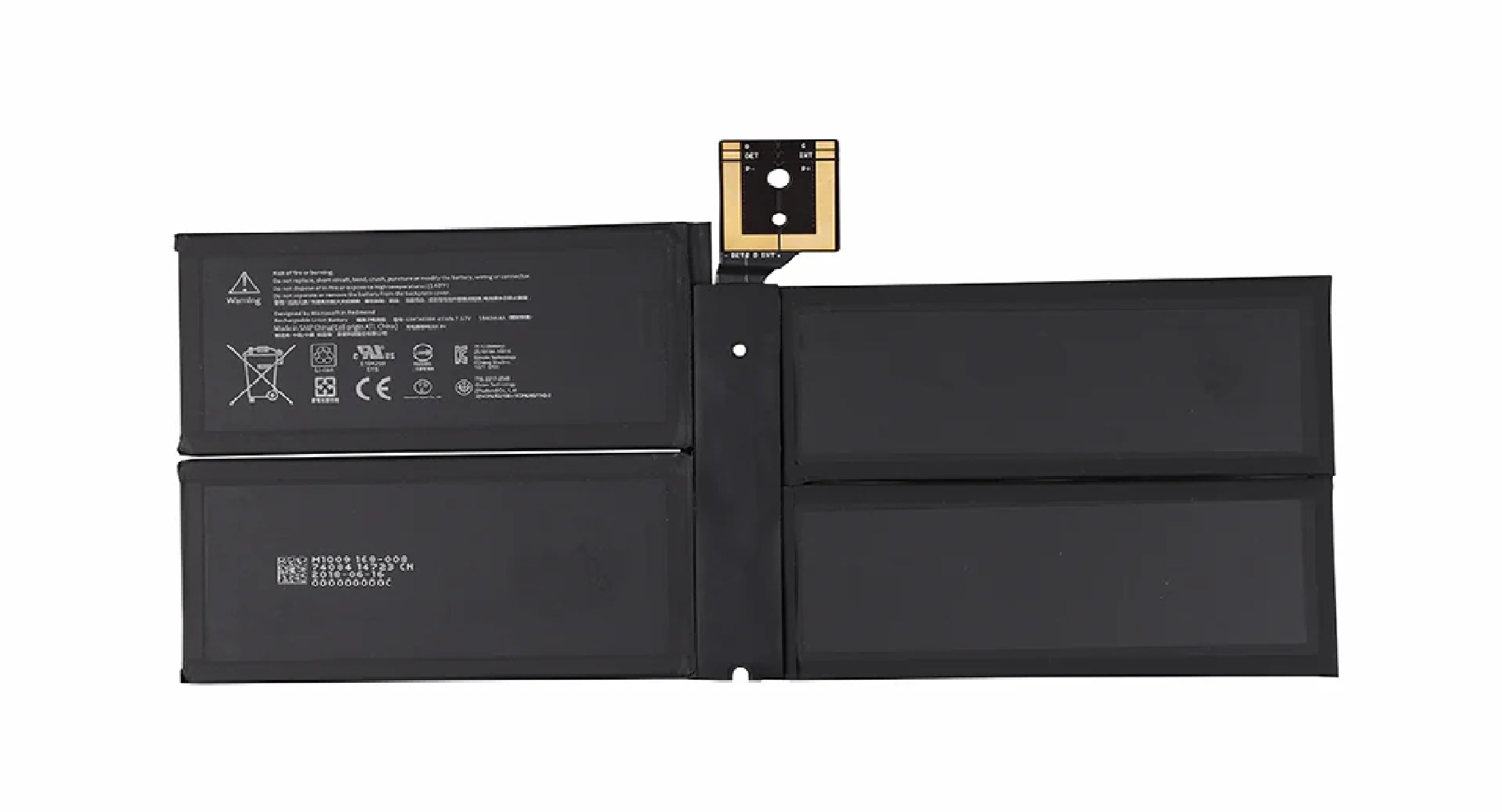 Original Laptop Battery for Microsoft Surface Pro 5 1796 Book Series Tablet DYNM02 2(1ICP4/52/108+1ICP4/45/114)-2 44.1WH 7.57V 5825mAh Laptop Batteries JS Bazar
