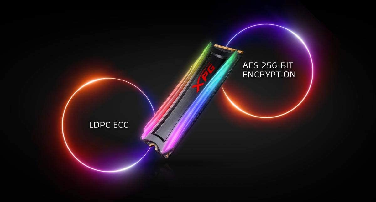 adata xpg spectrix s40g rgb 1tb pcie gen3x4 m.2 nvme ssd : ssd as40g-1tt-c Hard Drives JS Bazar