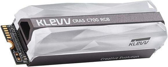 Klevv Cras C700 RGB 480GB Internal SSD, NVMe PCIe Gen3x4 Host Interface, M.2 2280 Form Factor : K480GM2SP0-C7R