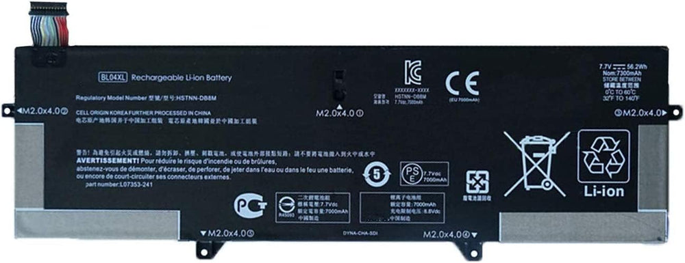 BL04XL BL04056XL HSTNN-DB8M Laptop Battery Replacement for HP EliteBook X360 1040 G5 G6 Series(7.7V 56Wh) - JS Bazar