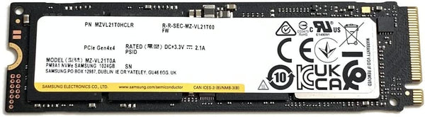 Samsung PM9A1 MZ-VL21T00 1TB Gen4 NVMe M.2 Internal SSD, TLC NAND