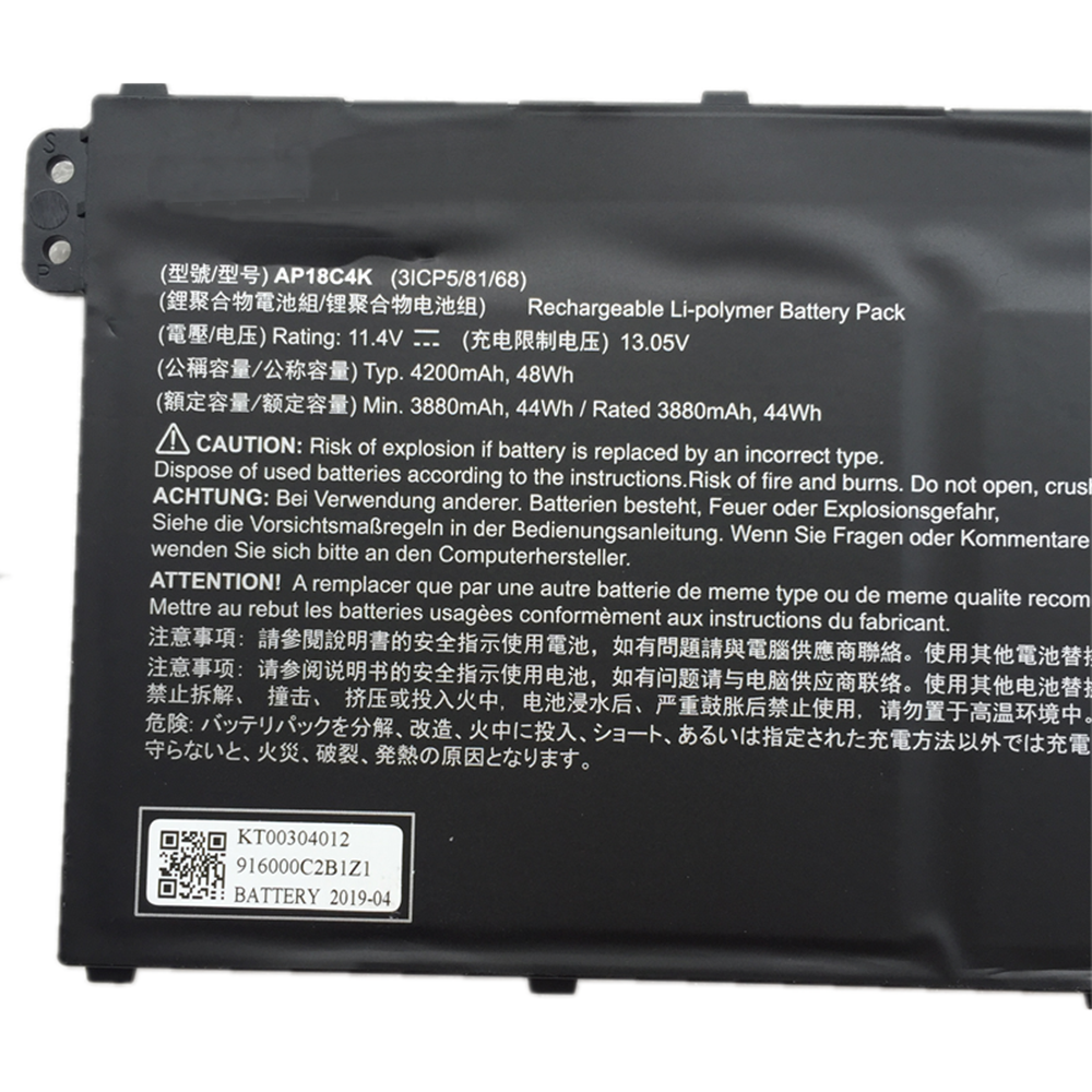 AP18C4K Acer Laptop Battery for Acer Aspire 5 A515-43-R7GV, Aspire 3 A315-42, A515-54-56HU Laptop Batteries JS Bazar