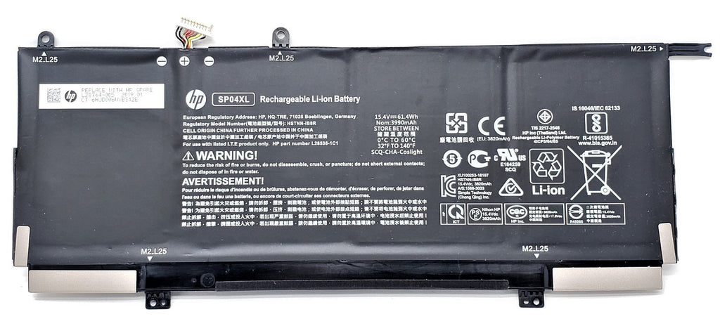 Original SP04XL SP04 Laptop Battery for HP Spectre X360 13-AP 13-AP0008CA 13-AP0010CA 13-AP0013DX 13-AP0023DX 13-AP0000TU HSTNN-IB8R HSTNN-OB1B HSTNN-DB7X L28538-AC1 L28764-005 L28538-1C1 15.4V 61.4Wh Laptop Batteries JS Bazar