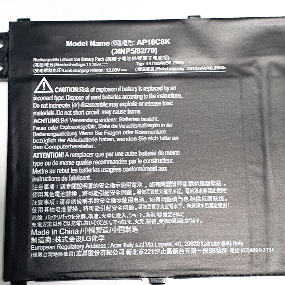 AP18C4K Acer Laptop Battery for Acer Aspire 5 A515-43-R7GV, Aspire 3 A315-42, A515-54-56HU Laptop Batteries JS Bazar