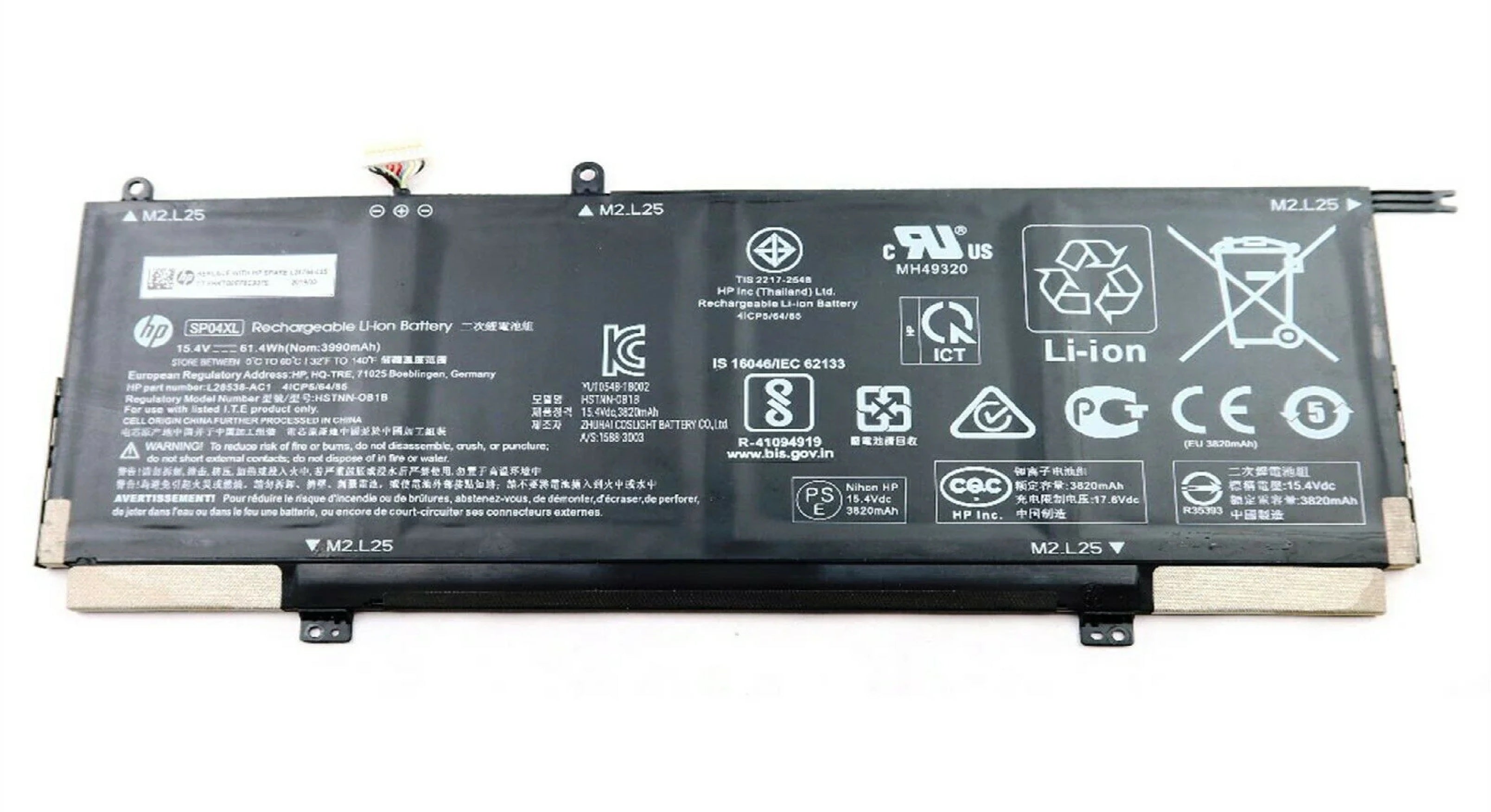 Original SP04XL SP04 Laptop Battery for HP Spectre X360 13-AP 13-AP0008CA 13-AP0010CA 13-AP0013DX 13-AP0023DX 13-AP0000TU HSTNN-IB8R HSTNN-OB1B HSTNN-DB7X L28538-AC1 L28764-005 L28538-1C1 15.4V 61.4Wh Laptop Batteries JS Bazar