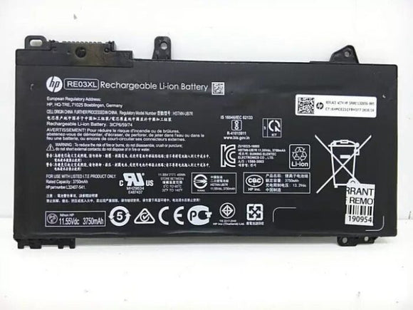 Original RE03XL Laptop Battery for HP ProBook 430 440 445 450 455R G6 430 440 445 450 G7 ZHAN 66 Pro 13 G2 14 G2 14 G3 15 G2 Series L32656-002 L32656-005 L32407-2C1 L32407-541 L32407-AC1 HSTNN-OB1C Laptop Batteries JS Bazar