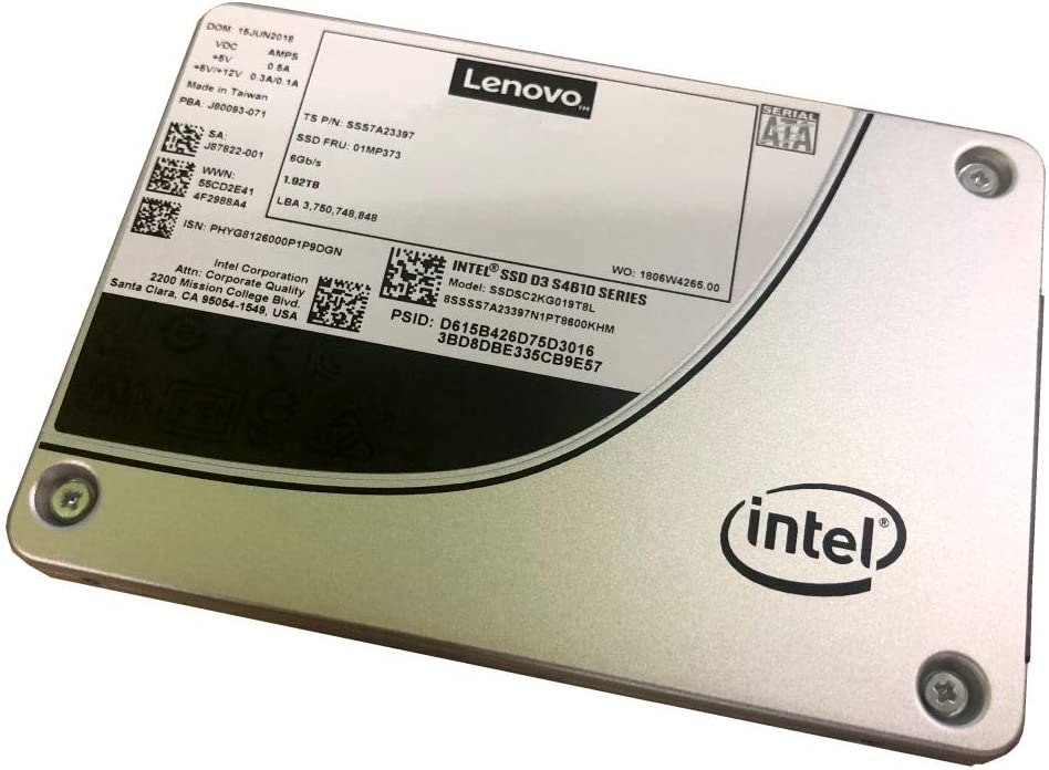 Lenovo ThinkSystem 2.5" Intel S4610 480GB Mainstream SATA 6Gb Hot Swap SSD : 4XB7A13634 Hard Drives JS Bazar