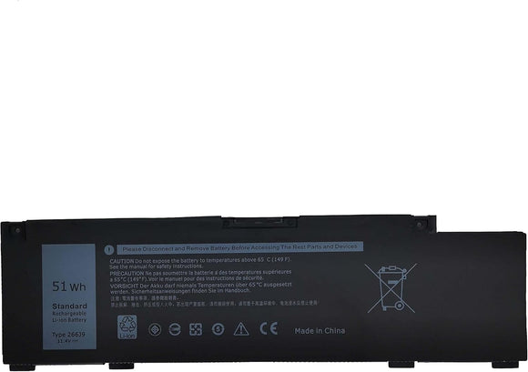 266J9 Replacement Laptop Battery Compatible with Dell G3 3590 3500 G5 5500 5505 Inspiron 5490 Series Notebook 0M4GWP M4GWP 0PN1VN PN1VN - 11.4V 51Wh4255mAh Laptop Batteries JS Bazar