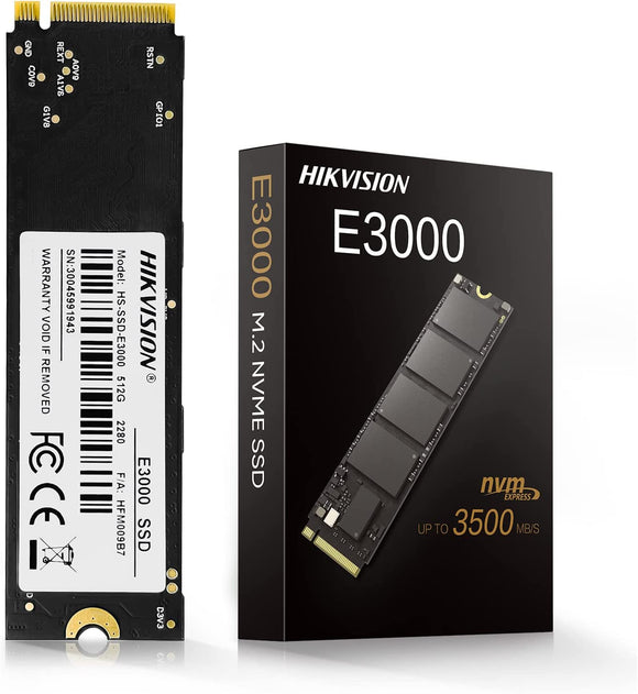 Hikvision E3000 512GB 3D NAND Internal SSD, M.2 PCI-e Gen 3 x 4 NVMe : HS-SSD-E3000 Hard Drives JS Bazar