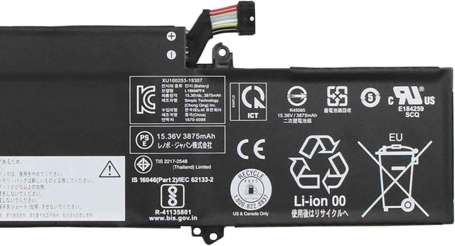 L19M4PF4 Laptop Battery 60.7Wh 4-Cell Compatible with Lenovo ideapad Yoga Slim 7-14IIL05 7-14ARE05 7-14ITL05 / ideapad Slim 7-14IIL05 7-14ARE05 7-14ITL05 Series L19D4PF4 L19C4PF4 Laptop Batteries JS Bazar