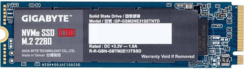 Gigabyte M.2 2280 1TB PCI-Express 3.0 x4, NVMe 1.3 Internal Solid State Drive (SSD) : GP-GSM2NE3100TNTD